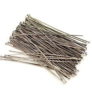 5cm-Head Pins-Dark Silver Finished (100pcs)